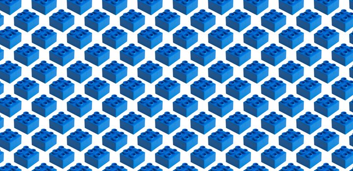 seamless pattern plastic block with color blue