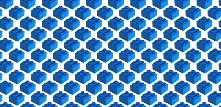 seamless pattern plastic block with color blue
