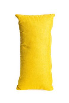 yellow pillow isolated on white background