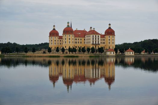 Beautiful Moritzburg castle in the federal state of Saxony, Germany