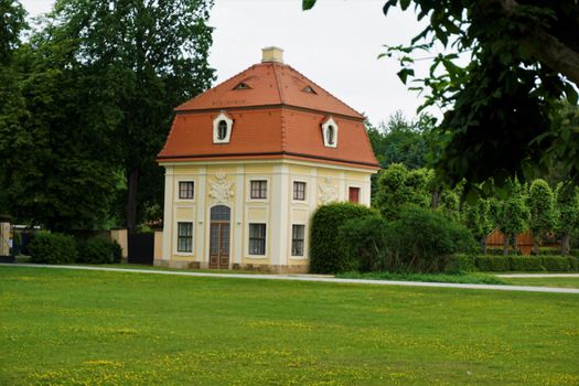 The Kavaliershaus in the gardens of Moritzburg Castle, Saxony, Germany