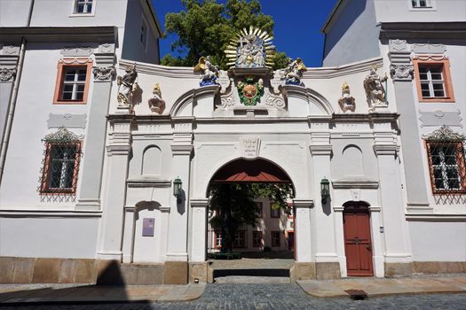 The beautiful portal of the Domstift in Bautzen, Germany