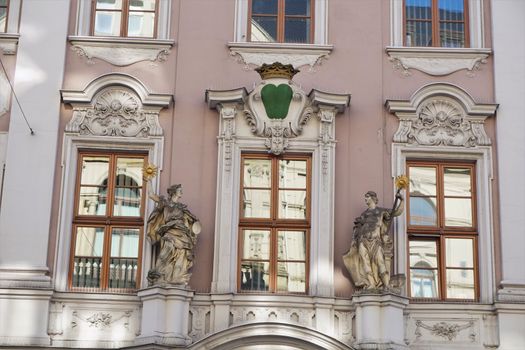 Hartmannshaus Bautzen, Germany - close-up of the beautiful facade