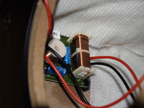 High and low frequency separation filter inside the speaker.