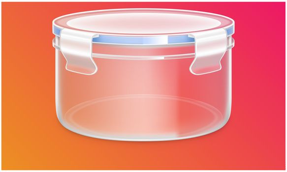 mock up illustration on round container box on abstract background