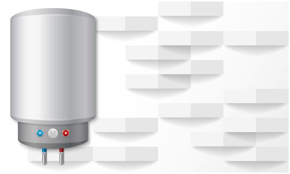 mock up illustration of water heater on abstract background