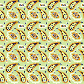 Seamless leaf pattern. Floral stylish background. Vector background.