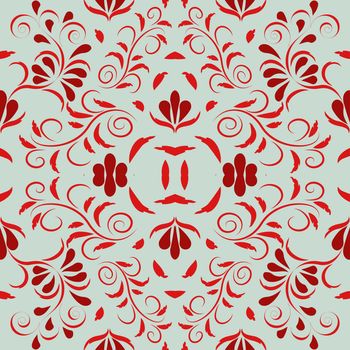 Seamless leaf pattern. Floral stylish background. Vector background.