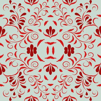 Seamless leaf pattern. Floral stylish background. Vector background.