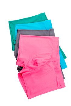 Colourful men's Boxer briefs isolated on a white background