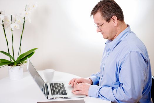 Man working on personal computer