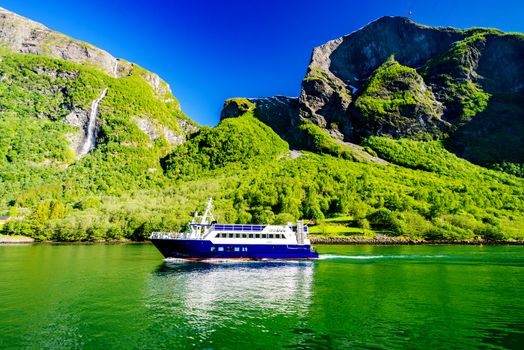 Ship at Sognefjord at Norway