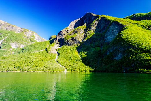 Summer Sognefjord fjord at Norway