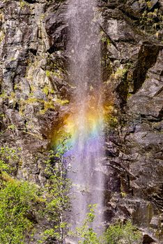 Landscape with waterfall in Norway