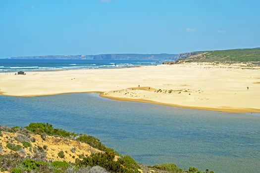 View on Carapateira beach on the westcoast in Portugal