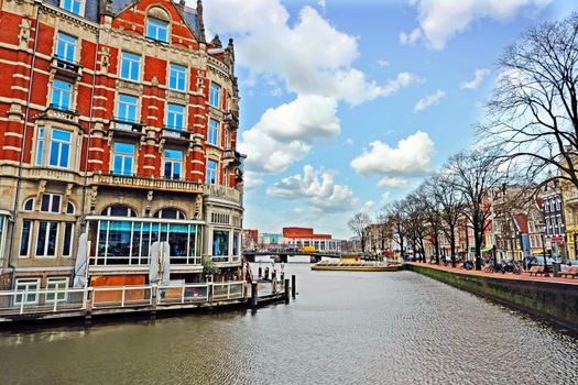 City scenic from Amsterdam in the Netherlands