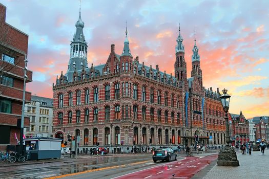 City scenic from Amsterdam in the Netherlands