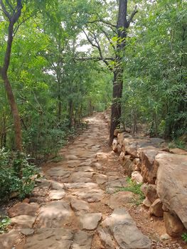 Ancient path going up to Skanda Ashram in Tiruvanamalai India