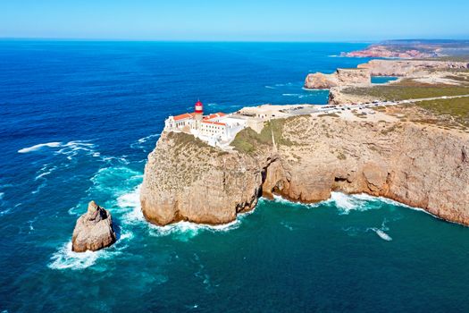 Aerial from the lighthouse 'Cabo Vicente' in Portugal