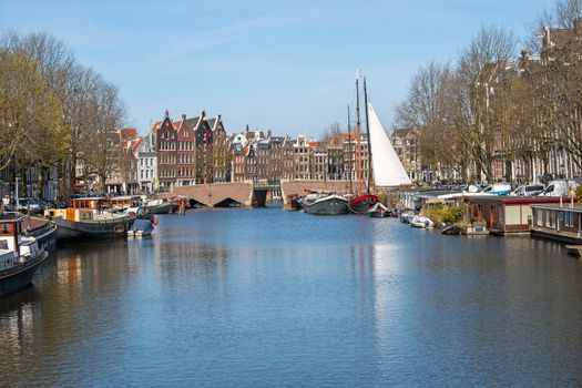 City scenic from Amsterdam in the Netherlands