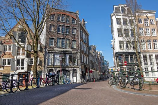 City scenic from Amsterdam in the Netherlands
