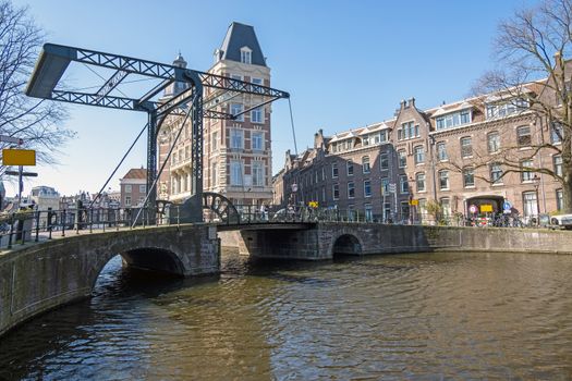 City scenic from Amsterdam in the Netherlands
