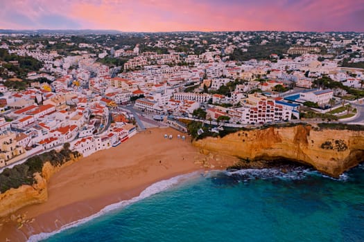 Aerial from Carvoeiro in the Algarve Portugal