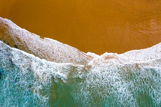 Topshot from ocean waves at the atlantic ocean