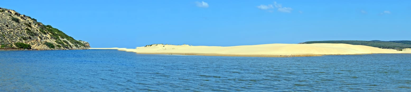 Panorama from Carrapateira beach at the westcoast in Portugal