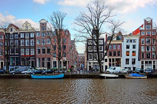 City scenic from Amsterdam in the Netherlands