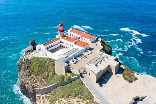 Aerial from the lighthouse 'Cabo Vicente' in Portugal
