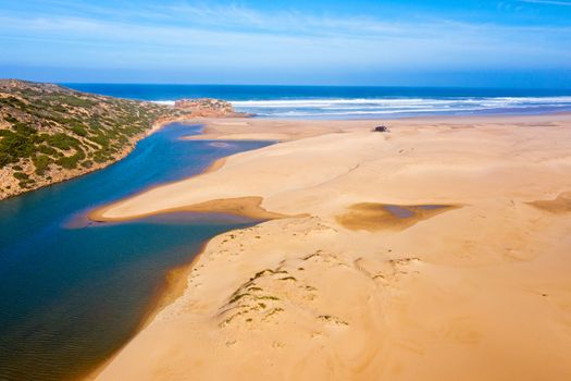 Aerial from Carapateira  on the westcoast in Portugal