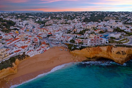 Aerial from Carvoeiro in the Algarve Portugal