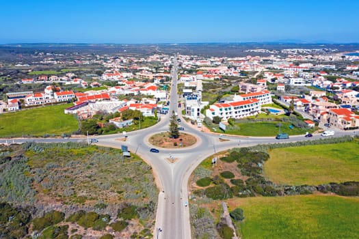 Aerial from the vilage Sagres in the Algarve Portugal