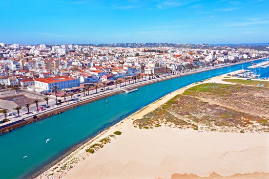 Aerial from the city Lagos in the Algarve Portugal