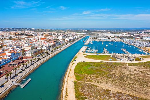 Aerial from the city Lagos in the Algarve Portugal