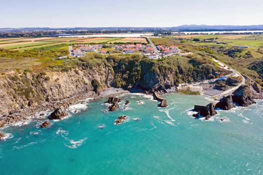 Aerial from the village Azenha do Mar on the west coast in Portugal