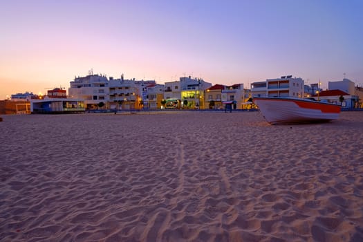 View on Armacao de Pera at sunset