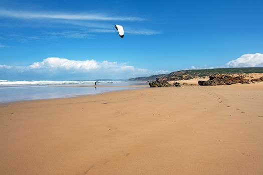 View from Carapateira beach in the Algarve Portugal