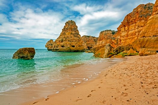 Praia da Marinha in the Algarve Portugal