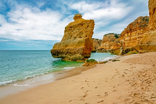 Praia da Marinha in the Algarve Portugal