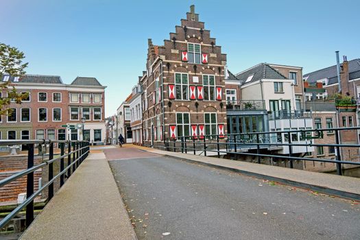 City scenic from the medieval town Gorinchem in the Netherlands 