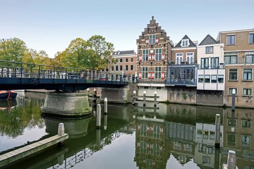 City scenic from the medieval town Gorinchem in the Netherlands