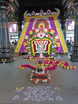 Tiruvanamalai, India - December 24, 2018: 139th Jayanti Celebration of Bhagavan Sri Ramana Maharshi