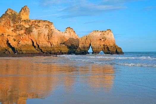 Praia Tres Irmaos in Alvor the Algarve Portugal