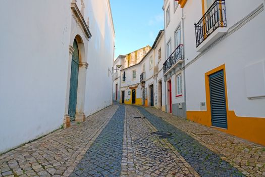 Old traditional portuguese street in Lagos the Algarve Portugal