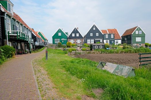Traditional houses in Marken the Netherlands