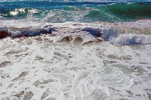 Aerial from ocean waves in the atlantic ocean