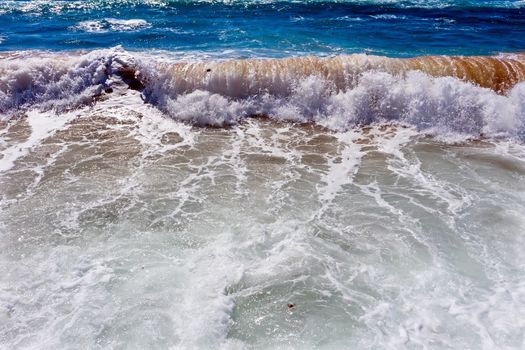 Aerial from ocean waves in the atlantic ocean