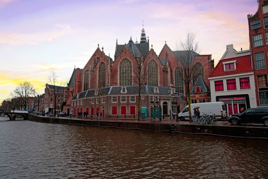 Old church in Amsterdam the Netherlands